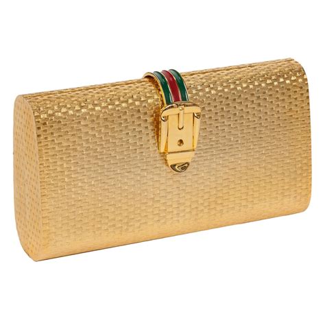 gucci gold clutch